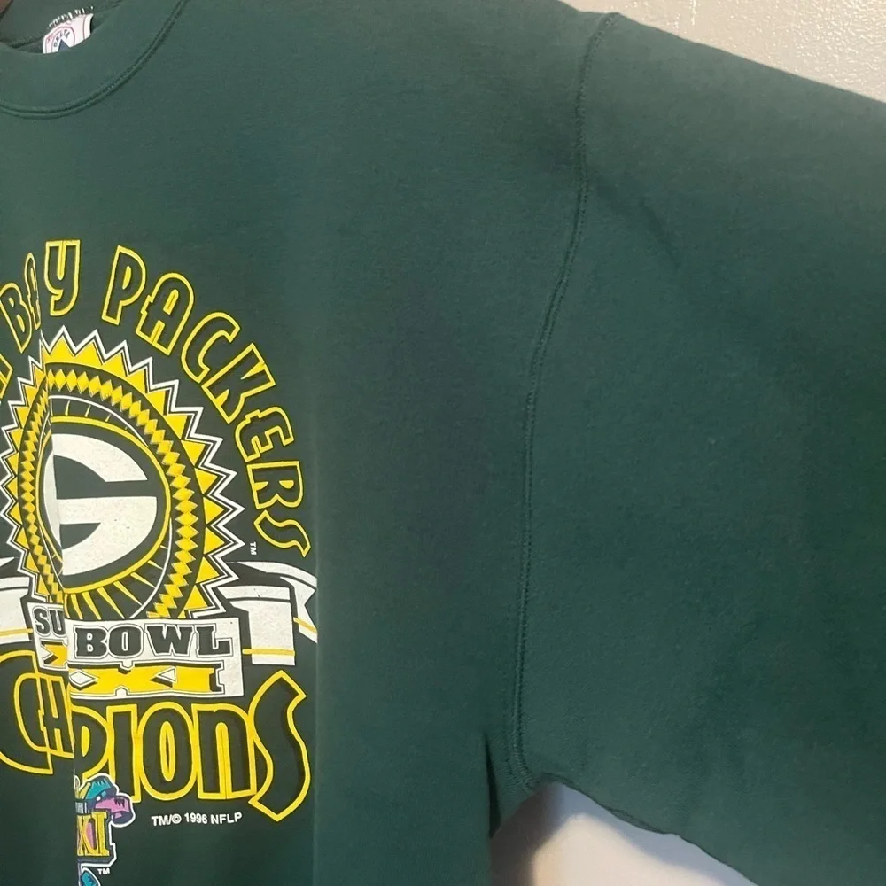 Vintage 90s Green Bay Packers Super Bowl XXXI Champions Sweatshirt XL NFL EUC!